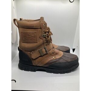Polo Ralph Lauren Leather Military Combat Boots Men's 11 D Tenard